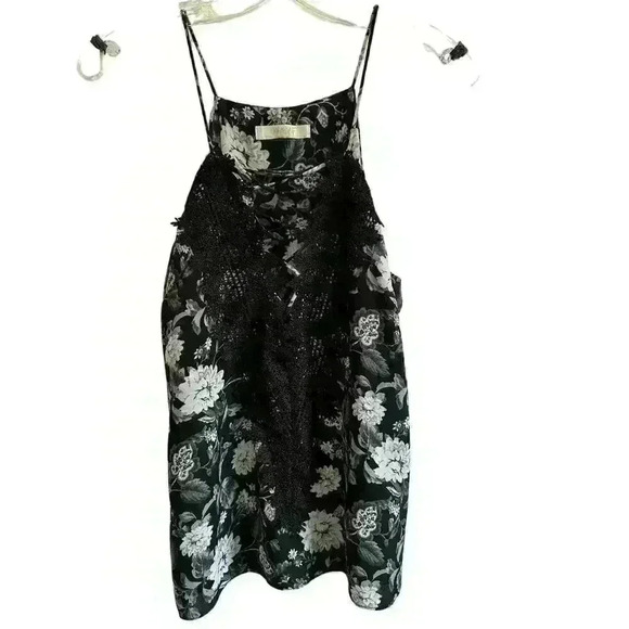 WAYF Women's Black Floral Posie Strappy Camisole, Size Small Where Are You From - Picture 4 of 12
